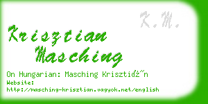 krisztian masching business card